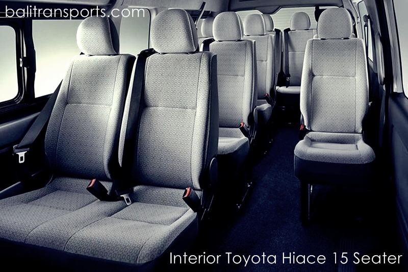 Toyota Hiace 15 Seater Interior Rental Bali