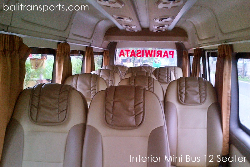 Interior Mini Bus 12 Seats Rental Bali