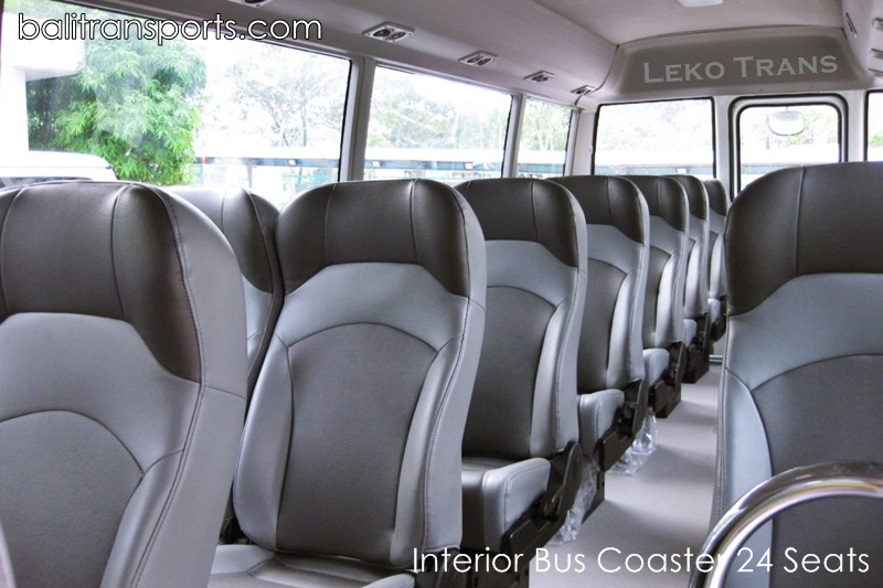 Interior Bus Coaster 24 seats hire and Rental Bali