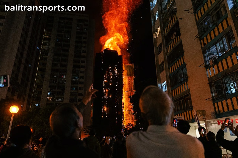 a fire broke out at Wang Fuk Court, a residential estate in the Tai Po district of Hong Kong's New Territories,